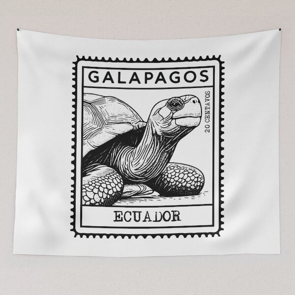 Item preview, Tortoise postage stamp from Ecuador, Galapagos designed and sold by by helaenrose.