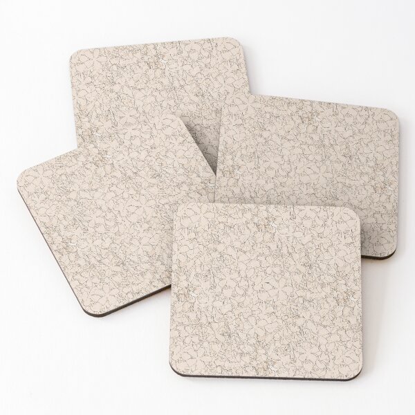 Item preview, Floral Imprints on Pastel Cream designed and sold by Artistestella.