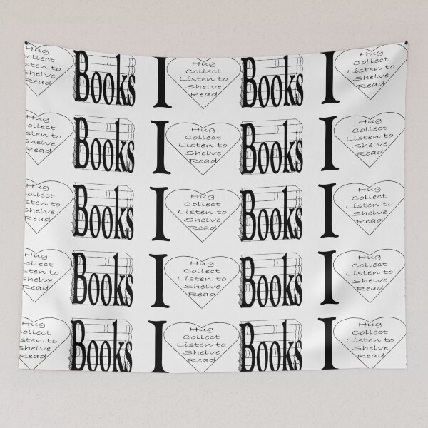 Item preview, I HEART Books- White designed and sold by ToiThomas.