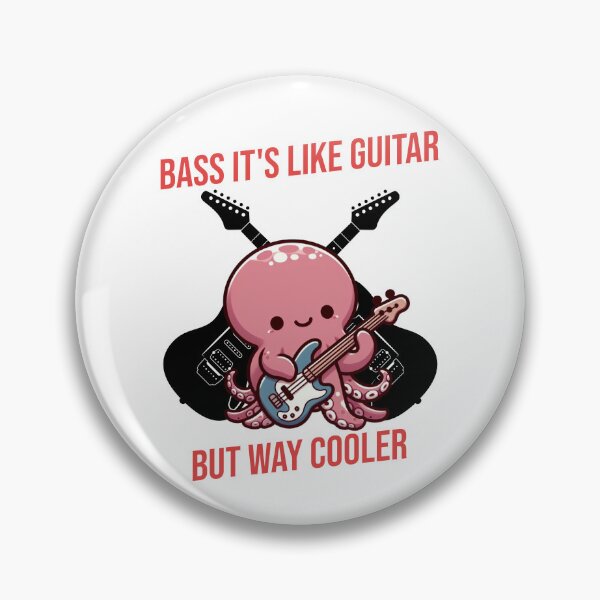 Item preview, Bass It's Like Guitar But Way Cooler Octopus designed and sold by LemuellTrends.