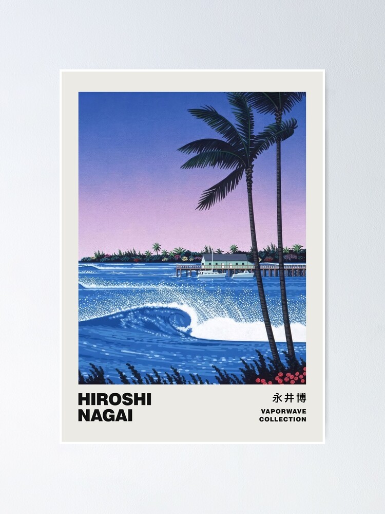 Hiroshi Nagai city pop exhibition coastal beach vibes city
