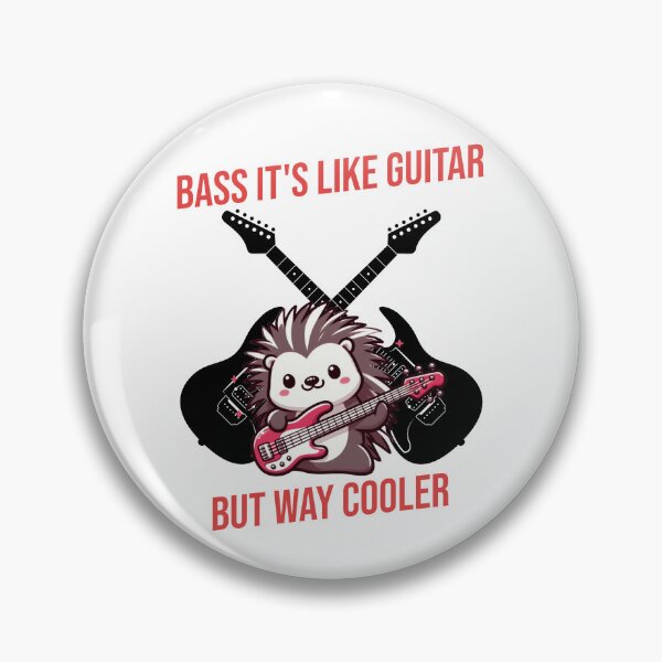 Item preview, Bass It's Like Guitar But Way Cooler Hedgehog designed and sold by LemuellTrends.