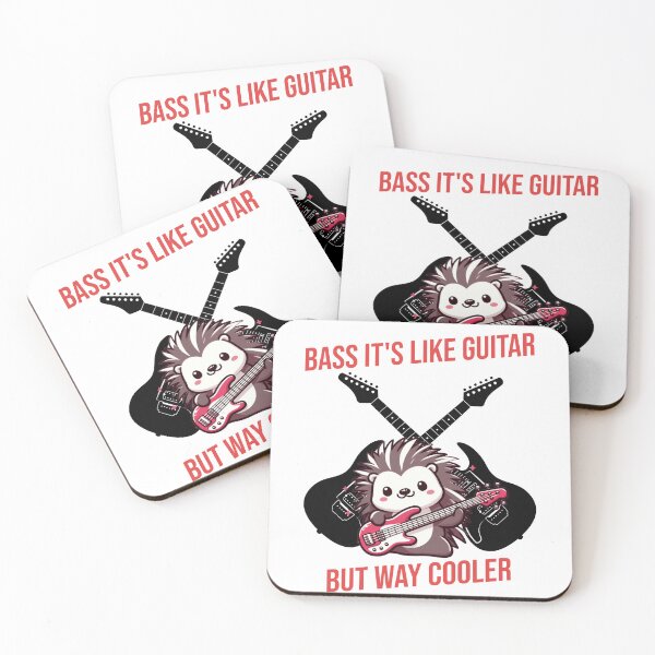 Item preview, Bass It's Like Guitar But Way Cooler Hedgehog designed and sold by LemuellTrends.