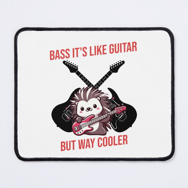 Item preview, Bass It's Like Guitar But Way Cooler Hedgehog designed and sold by LemuellTrends.