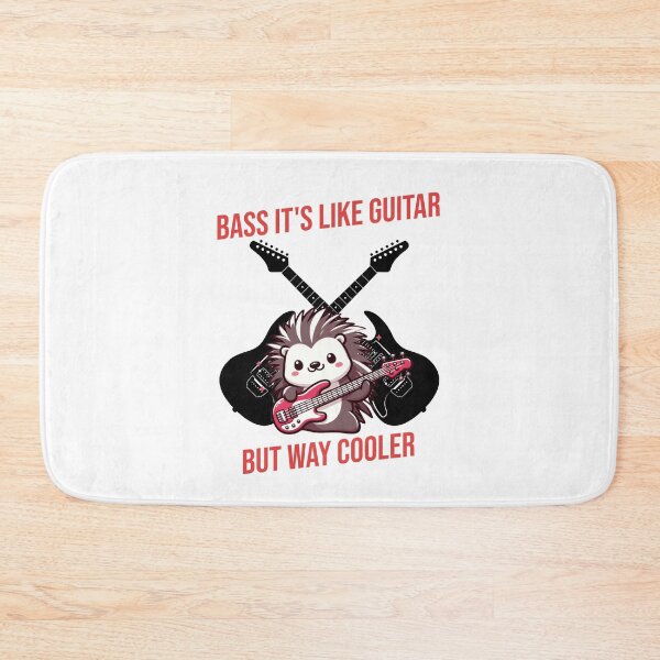 Item preview, Bass It's Like Guitar But Way Cooler Hedgehog designed and sold by LemuellTrends.