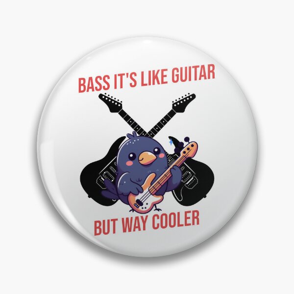 Item preview, Bass It's Like Guitar But Way Cooler Crow designed and sold by LemuellTrends.