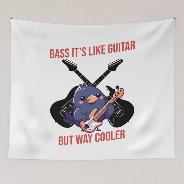 Item preview, Bass It's Like Guitar But Way Cooler Crow designed and sold by LemuellTrends.