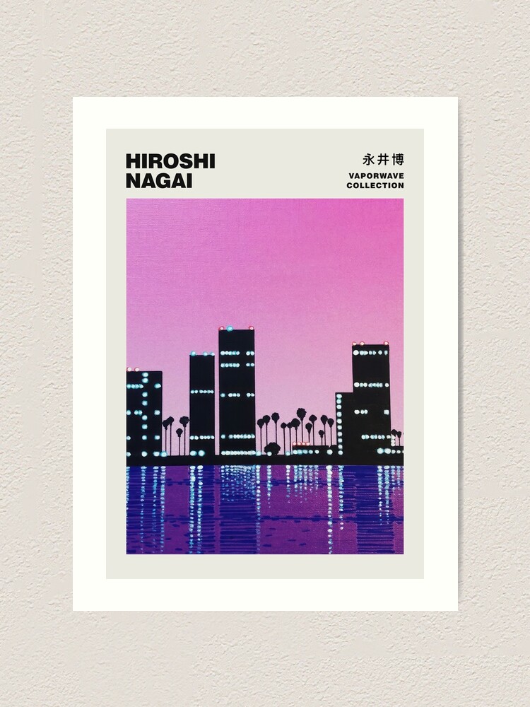 Hiroshi Nagai city pop Purple exhibition coastal vibes city