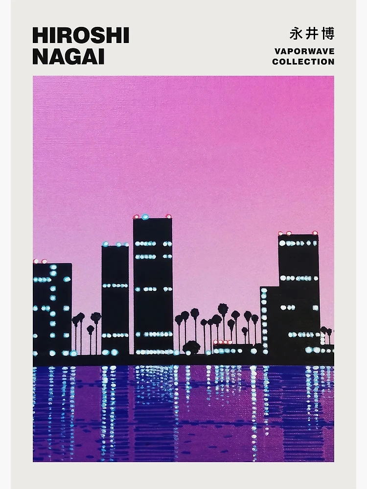 Hiroshi Nagai city pop Purple exhibition coastal vibes city
