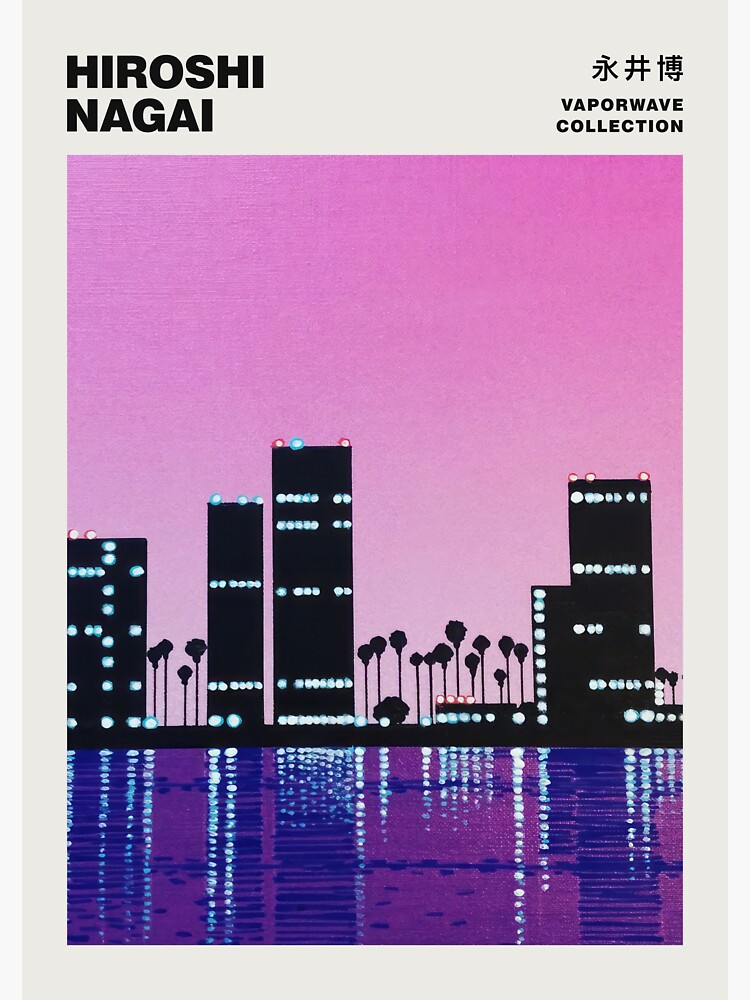 Hiroshi Nagai city pop Purple exhibition coastal vibes city