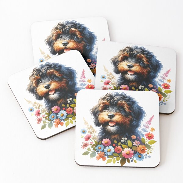 Item preview, Floral Barbet Puppy designed and sold by TheAnimalZ00.