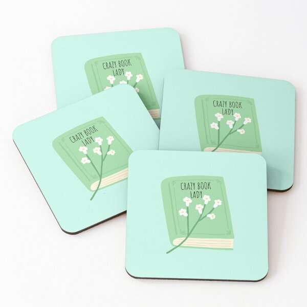 Item preview, Crazy Book Lady Turquoise Flower Bookish Aesthetic Book Lovers designed and sold by BookishSerena.