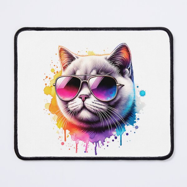 Item preview, Watercolor British Shorthair Cat Wearing Sunglasses designed and sold by TheAnimalZ00.
