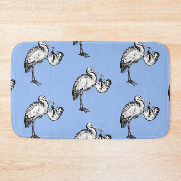 Item preview, Vintage Stork and Baby designed and sold by Pixelchicken.