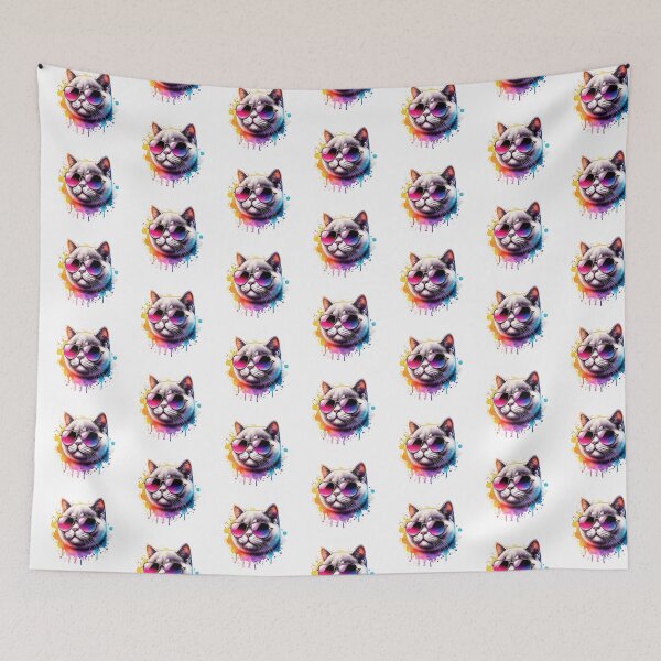 Item preview, Watercolor British Shorthair Cat Wearing Sunglasses designed and sold by TheAnimalZ00.