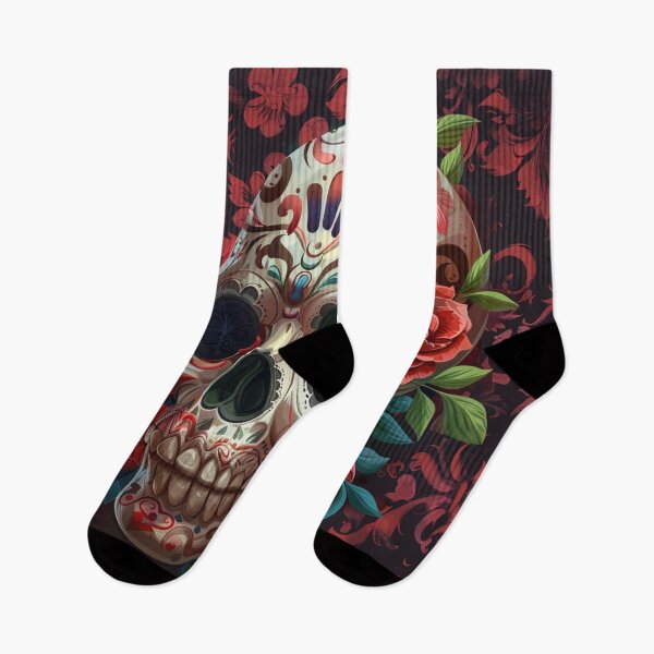 Item preview, Day of the Dead Skull and Flowers 1 designed and sold by AstroRisq.