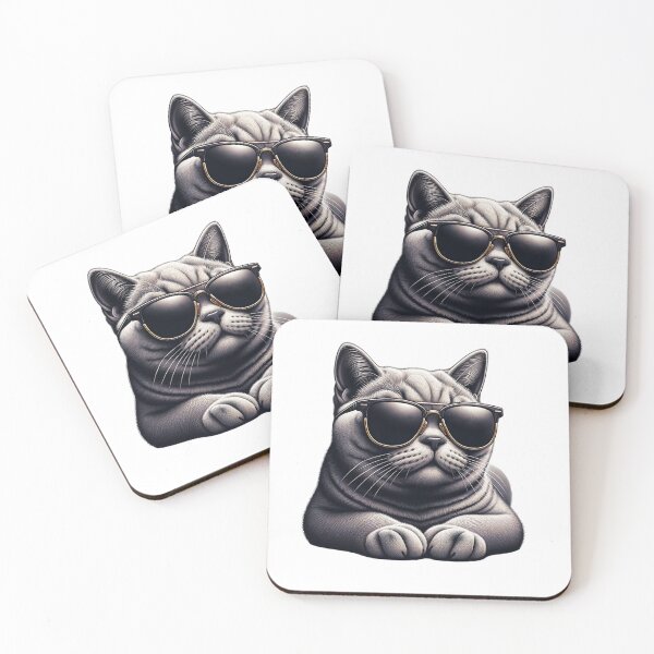 Item preview, British Shorthair Cat Wearing Sunglasses designed and sold by TheAnimalZ00.