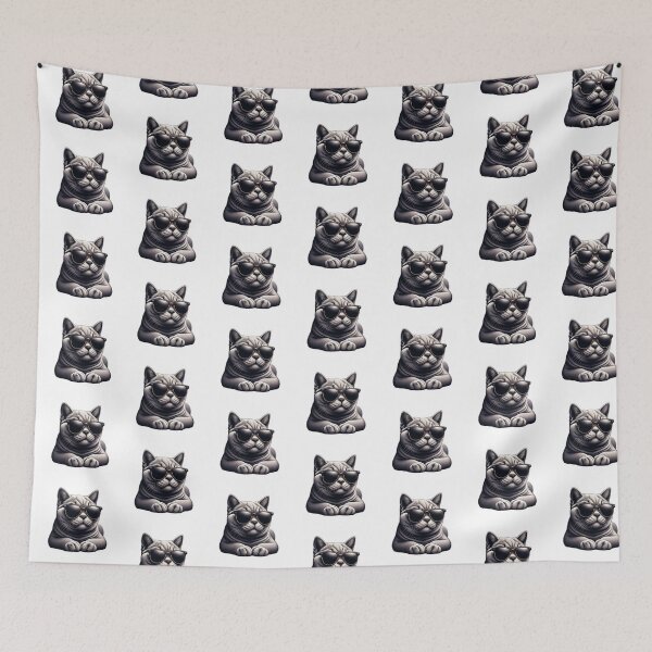 Item preview, British Shorthair Cat Wearing Sunglasses designed and sold by TheAnimalZ00.