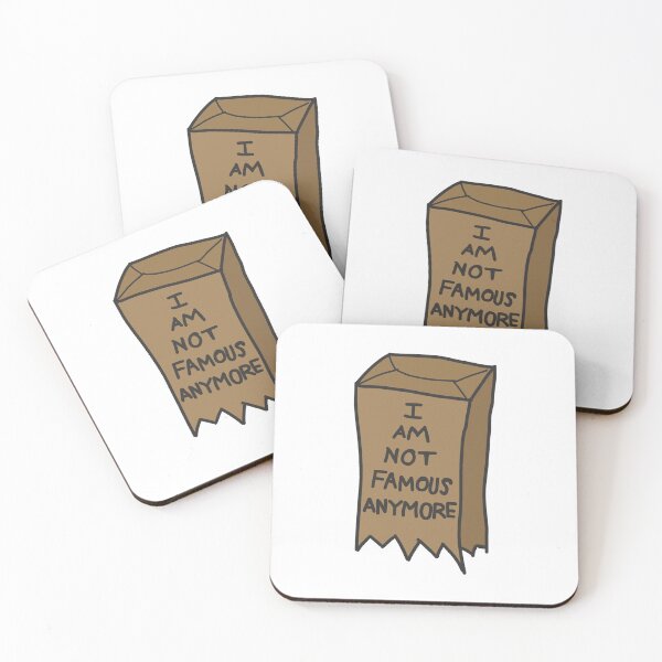Item preview, I am not famous anymore - brown paper bag designed and sold by Sarah Rosie Studios.