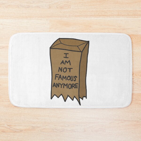 Item preview, I am not famous anymore - brown paper bag designed and sold by Sarah Rosie Studios.