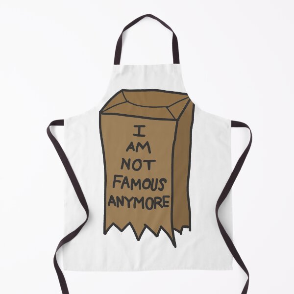 Item preview, I am not famous anymore - brown paper bag designed and sold by Sarah Rosie Studios.