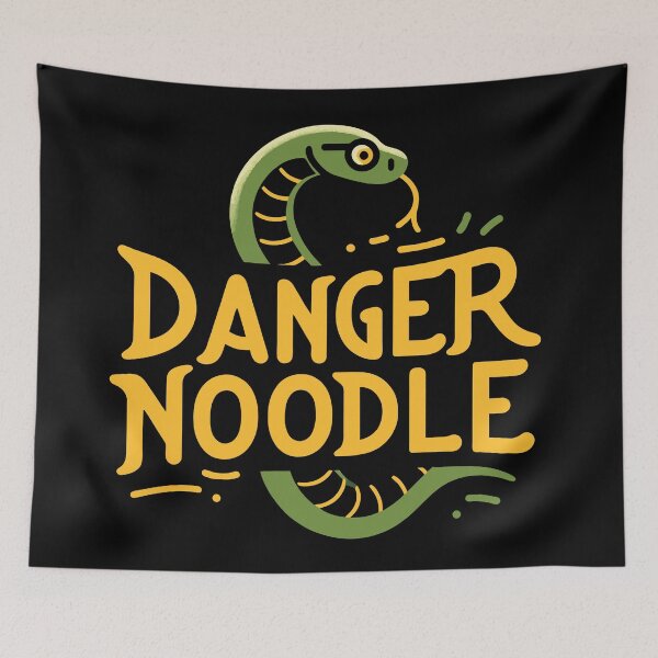 Item preview, Danger Noodle - Quirky Snake Illustration designed and sold by Designowner.
