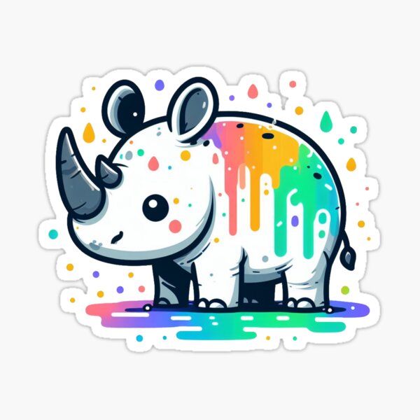 Item preview, Dripping Paint Rhino designed and sold by LemuellTrends.