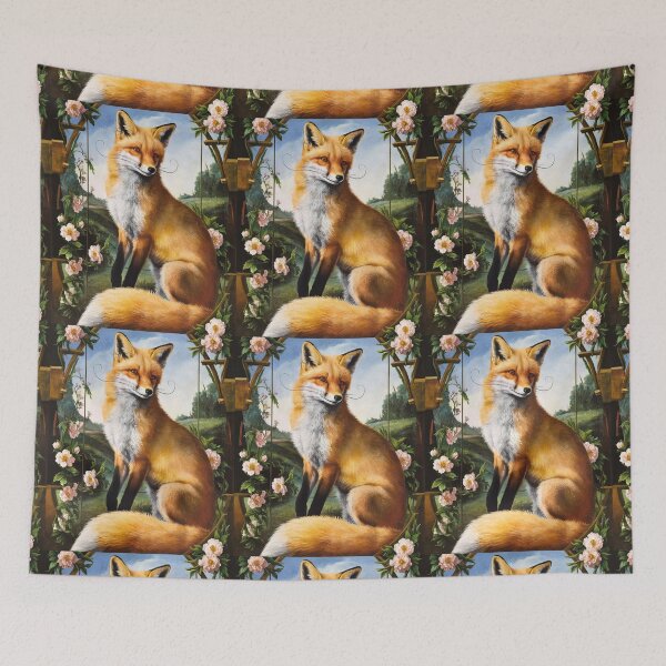 Item preview, Fox Portrait. Spring fox, fox painting, Michelangelo style designed and sold by FoxVibes.