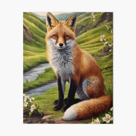 Item preview, Fox Portrait. Spring fox, fox painting, Michelangelo style designed and sold by FoxVibes.