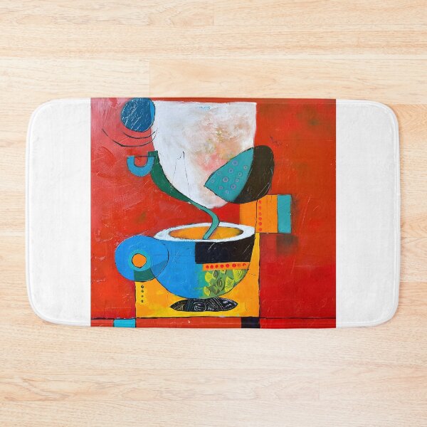 Item preview, Java Jive - Vibrant Abstract Coffee Cup in Whimsical Geometric Harmony designed and sold by OlfactoART Studio.