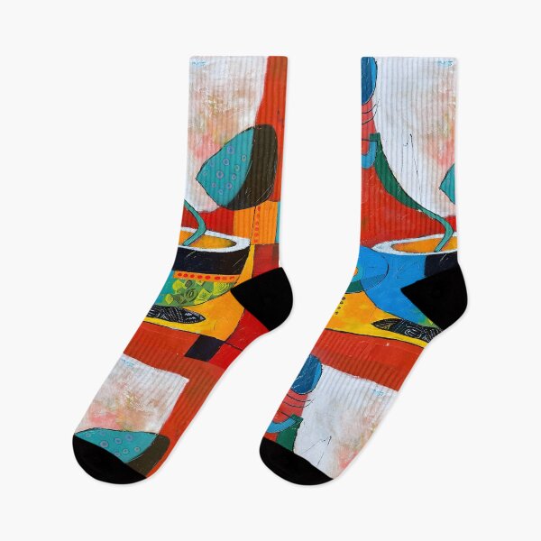 Item preview, Java Jive - Vibrant Abstract Coffee Cup in Whimsical Geometric Harmony designed and sold by OlfactoART Studio.