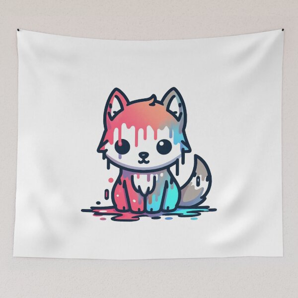 Item preview, Dripping Paint Wolf designed and sold by LemuellTrends.