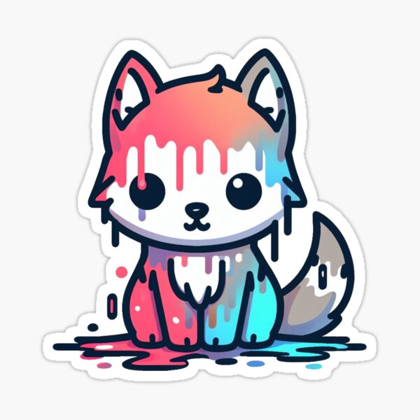 Item preview, Dripping Paint Wolf designed and sold by LemuellTrends.