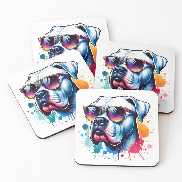 Item preview, Watercolor Dogo Argentino Wearing Sunglasses designed and sold by TheAnimalZ00.