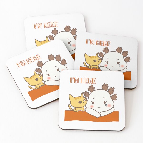 Item preview, I'M HERE , Cat comforts crying -  ここにいるよ - Haato the Gang of Salamander-Axolotl designed and sold by lazycat14.