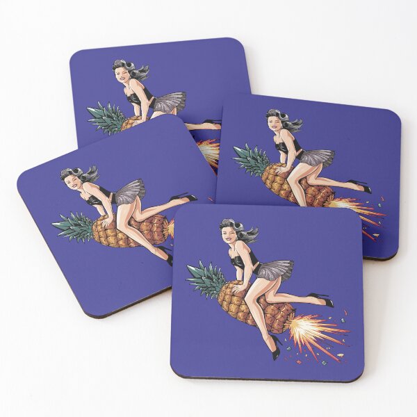 Item preview, Pinup Swinger Pineapple Rocket Girl  designed and sold by Vixen-Games.