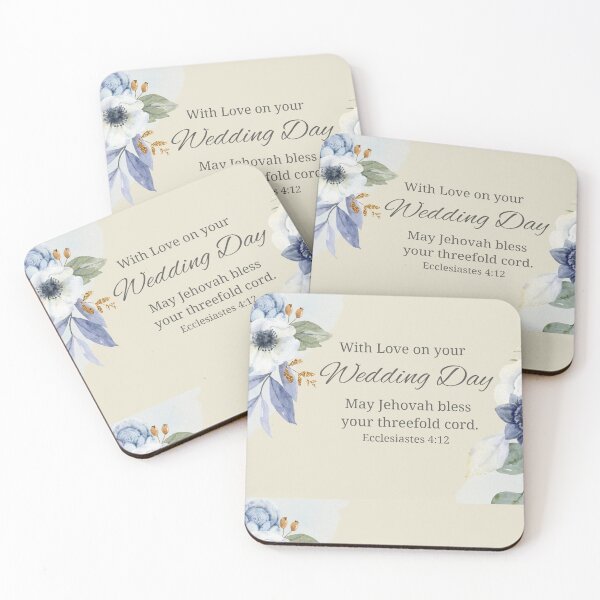 Item preview, Elegantly adorned with delicate white and blue blossoms, Wedding Day  designed and sold by GiftableGems.