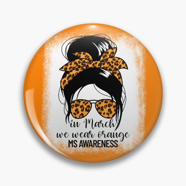 Aperçu de l'œuvre In March We Wear Orange MS Warrior Multiple Sclerosis Gear créée et vendue par DynamicDesign.