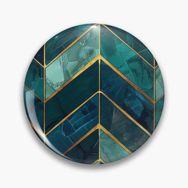 Item preview, A Shade of Teal and Gold Stripes designed and sold by Dezainz.