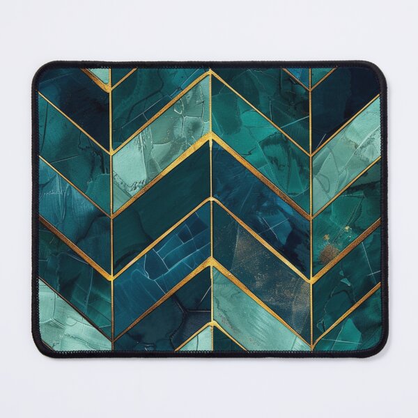 Item preview, A Shade of Teal and Gold Stripes designed and sold by Dezainz.