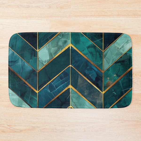 Item preview, A Shade of Teal and Gold Stripes designed and sold by Dezainz.