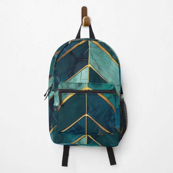 Item preview, A Shade of Teal and Gold Stripes designed and sold by Dezainz.