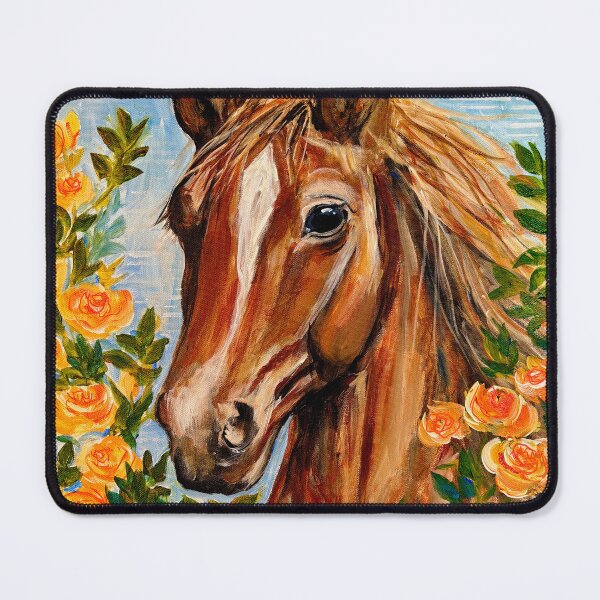 Item preview, Horse surround by flowers designed and sold by Mary Clare McCartin.