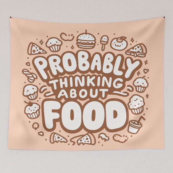 Item preview, Probably Thinking About Food designed and sold by thegirlyshoppe.