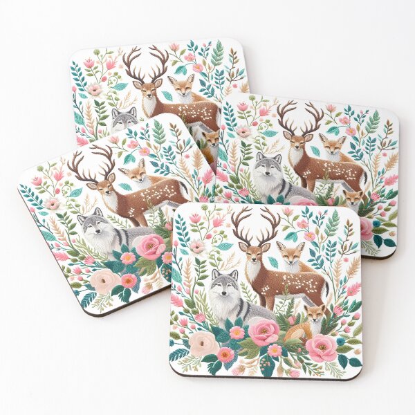 Item preview, embroidery deer  pattern designed and sold by aliraweb.