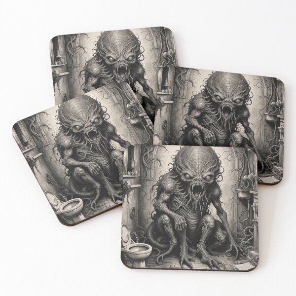 Item preview, Occupied- Cosmic Horror Bathroom designed and sold by DeadPanDesigns.