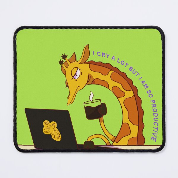 Item preview, I cry a lot but I am so productive.Giraffe Working Design designed and sold by keepsketching.