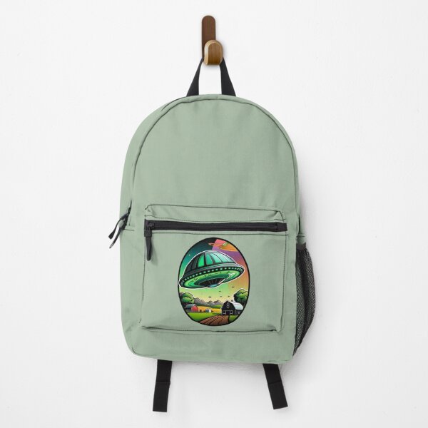 Item preview, Green UFO Above A Farm designed and sold by TheArtOfPat.