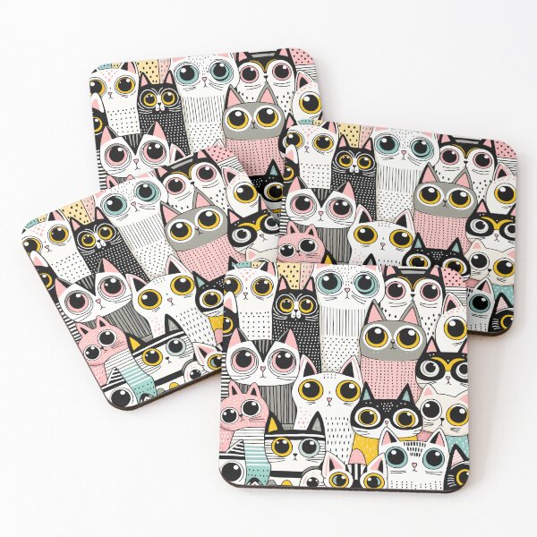 Item preview, Charming Cat Patterns Seamless designed and sold by Designowner.