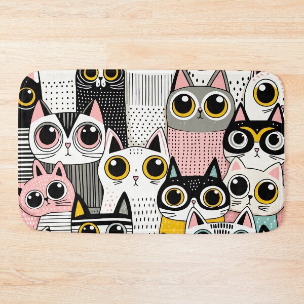 Item preview, Charming Cat Patterns Seamless designed and sold by Designowner.